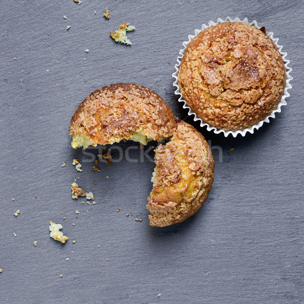 plain muffins on a slate background Stock photo © nito