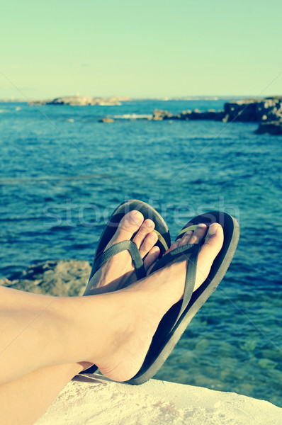 relaxing on the ocean, filtered Stock photo © nito