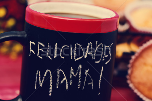 Text mama Glückwünsche mom spanisch handschriftlich Stock foto © nito