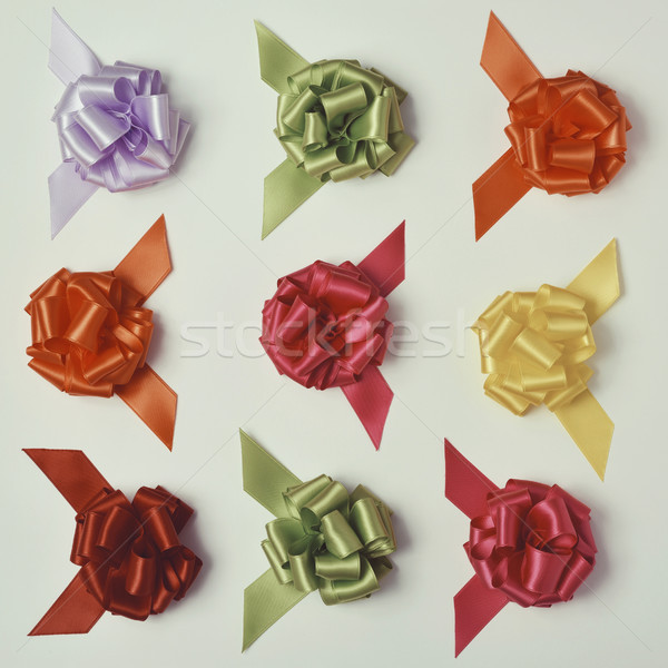 Stock photo: gift ribbon bows of different colors