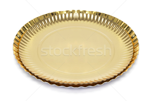 golden cake boards Stock photo © nito