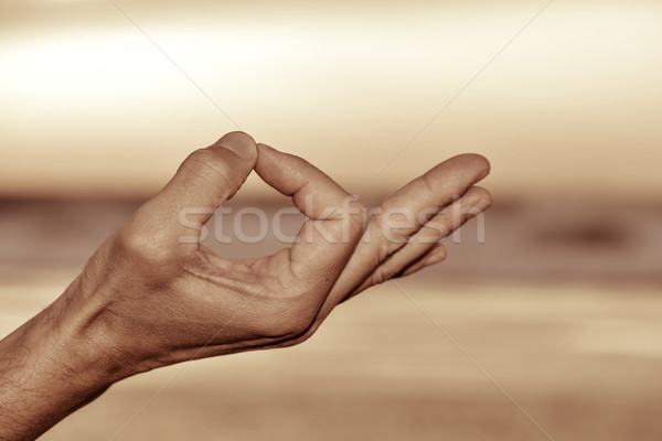 hand of a man in gyan mudra Stock photo © nito