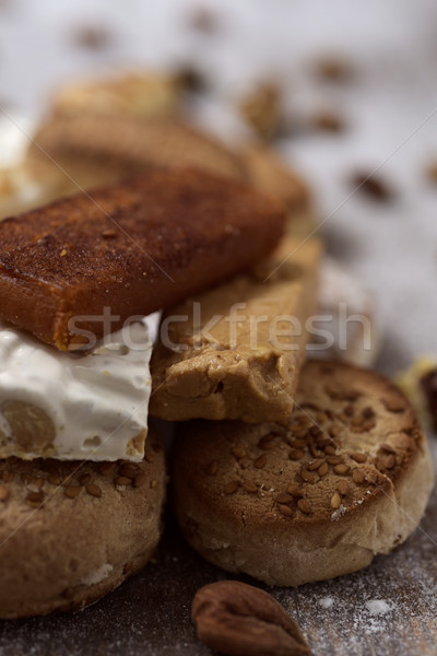 turron and mantecados, typical christmas sweets in Spain Stock photo © nito
