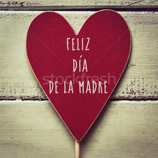 feliz dia de la madre, happy mothers day in spanish Stock photo © nito