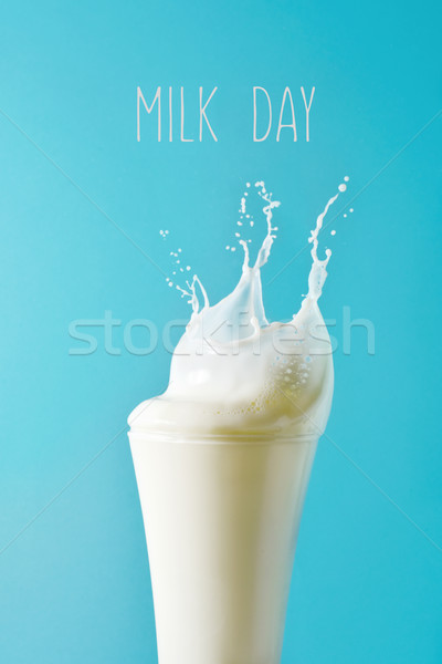 Sticlă lapte text zi Imagine de stoc © nito