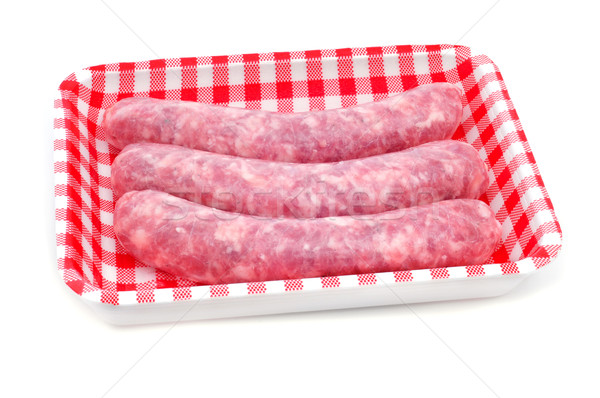 uncooked pork meat sausages Stock photo © nito