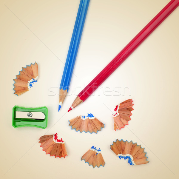 sharpening colored pencils Stock photo © nito