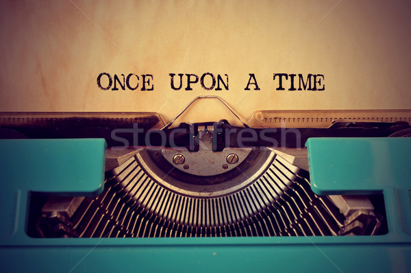 retro typewriter and text once upon a time Stock photo © nito