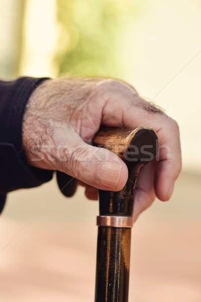 old man with a walking stick Stock photo © nito