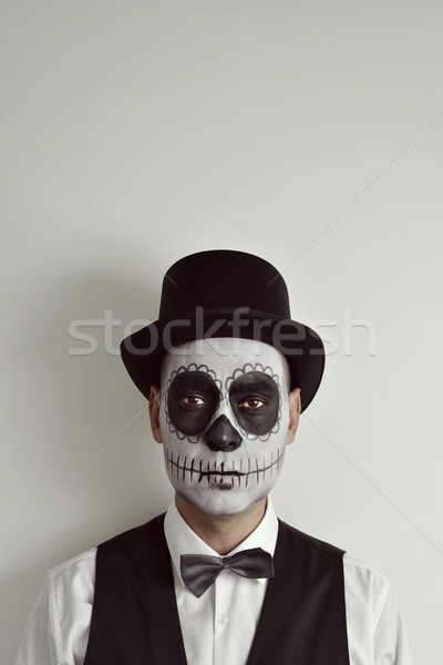 man with a mexican calaveras makeup Stock photo © nito