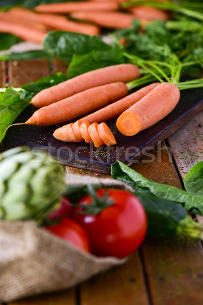 raw vegetables and text clean food Stock photo © nito