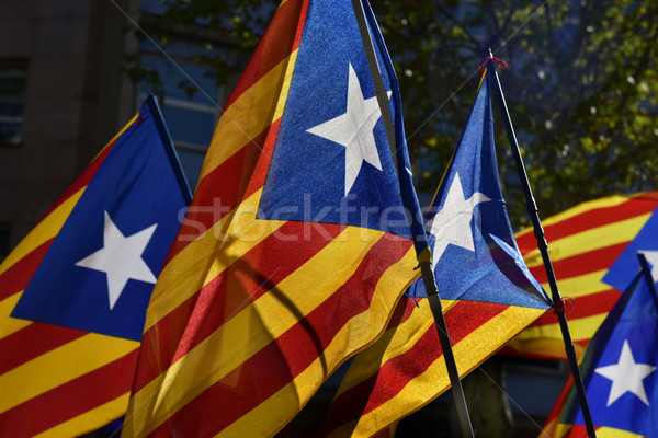 some estelada, the catalan pro-independence flag Stock photo © nito