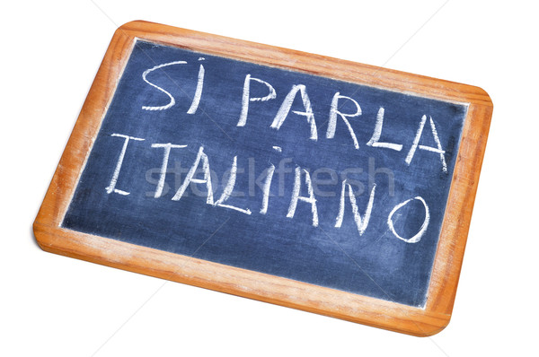 si parla italiano, italian is spoken Stock photo © nito