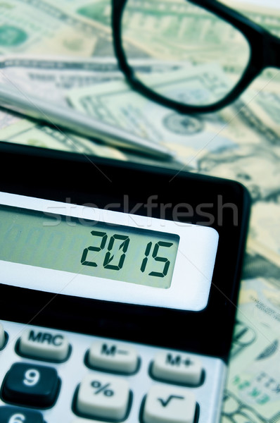2015 nieuwjaar display calculator aantal Stockfoto © nito