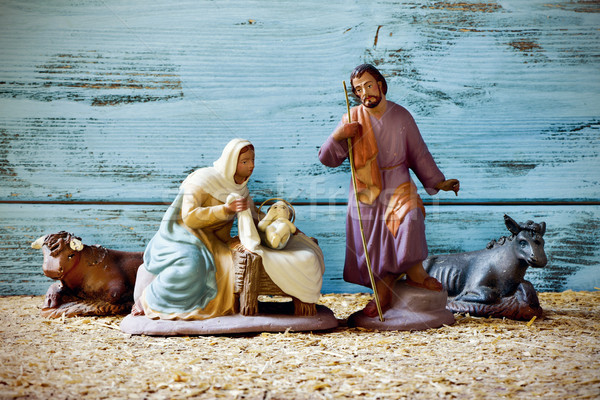 Famiglia rustico scena bambino Gesù Foto d'archivio © nito