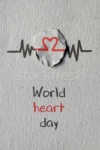 heart symbol and the text world heart day Stock photo © nito