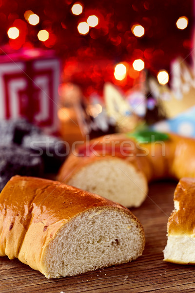 Spaans drie koningen cake traditioneel dag Stockfoto © nito