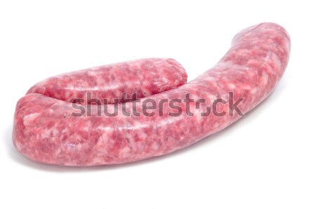 Stock photo: raw pork meat sausage