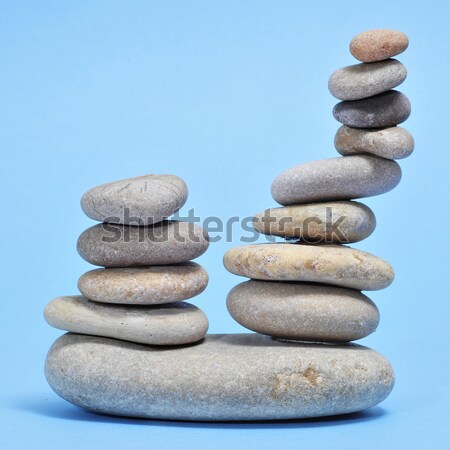 Evenwichtige zen stenen foto retro Stockfoto © nito