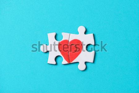 pieces of a puzzle forming a heart Stock photo © nito