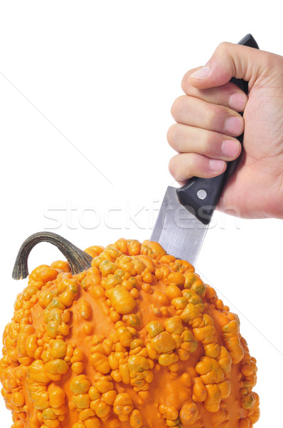 pumpkin and knife Stock photo © nito