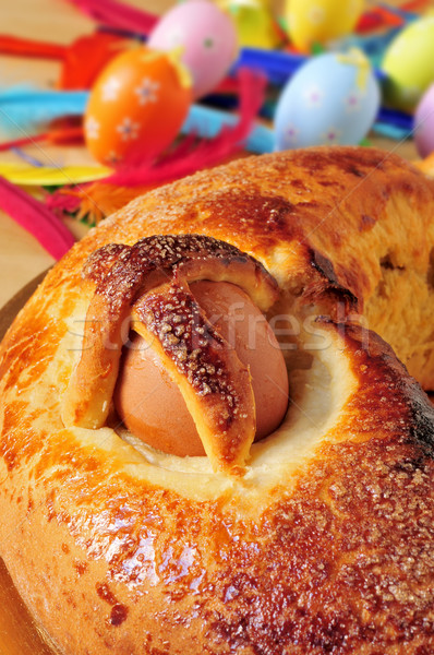 traditional mona de pascua typical in Spain, a cake with boiled  Stock photo © nito