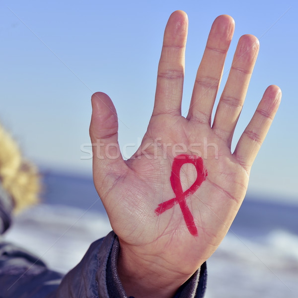 Moço lutar sida mão Foto stock © nito