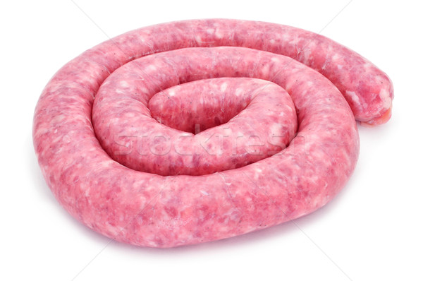rolled uncooked pork meat sausage Stock photo © nito