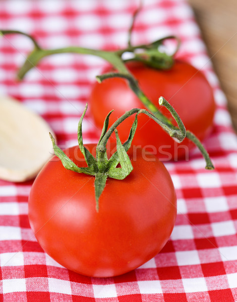 Stok fotoğraf: Olgun · domates · taze · tablo · ayarlamak