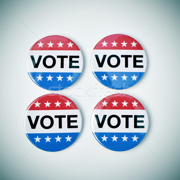 [[stock_photo]]: Vote · badges · États-Unis · élection · coup · quatre