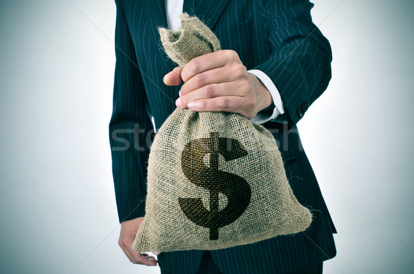businessman with a burlap money bag Stock photo © nito