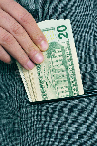 dollar bills in the pocket Stock photo © nito