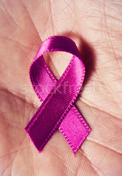 Mano hombre primer plano símbolo cáncer de mama Foto stock © nito