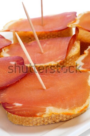 pa amb tomaquet, bread with tomato, typical of Catalonia, Spain Stock photo © nito