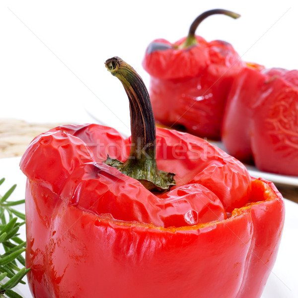 stuffed red bell peppers Stock photo © nito