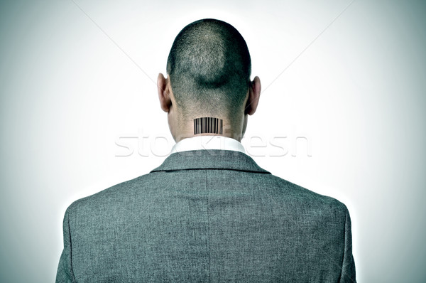 businessman with a barcode in his nape Stock photo © nito