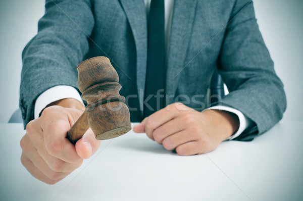 man about to struck a gavel Stock photo © nito