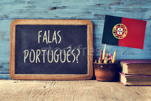 question falas portuges? do you speak Portuguese? Stock photo © nito