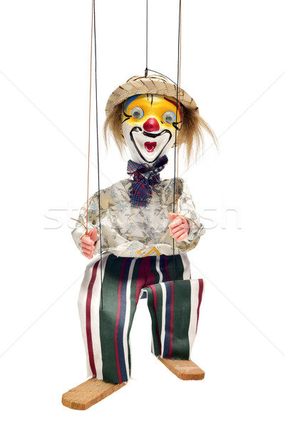 old marionette on a white background Stock photo © nito