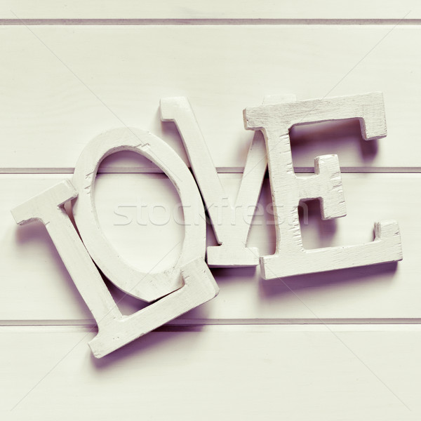 three-dimensional letters forming the word love, filtered Stock photo © nito