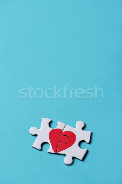 pieces of a puzzle forming a heart Stock photo © nito
