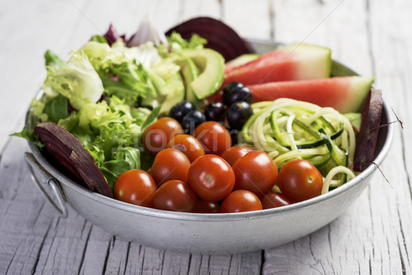 buddha bowl on a white wooden table Stock photo © nito