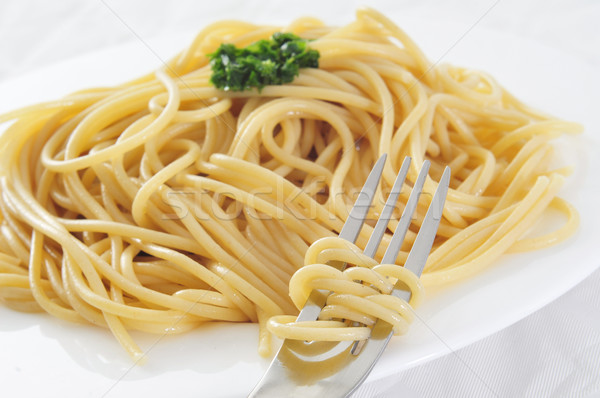 spaghetti with pesto Stock photo © nito