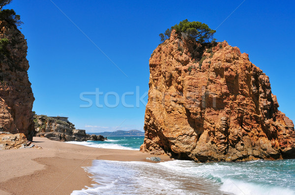 Foto stock: Praia · Espanha · ver · água · verão · oceano
