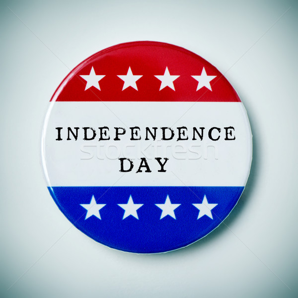 pin button with the text independence day Stock photo © nito