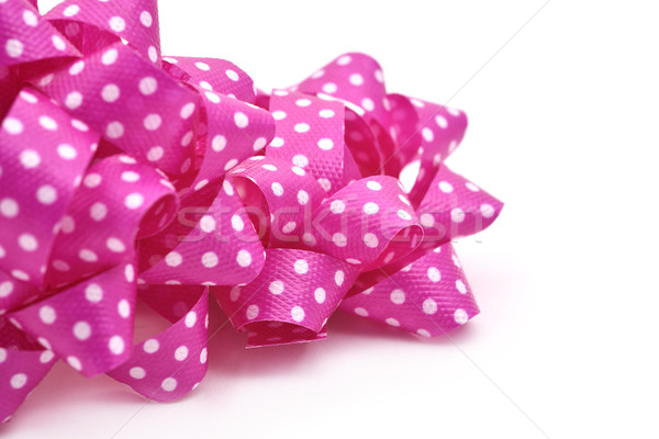 pink gift puff bows patterned with white dots Stock photo © nito