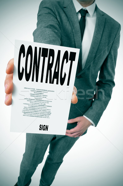 Contract man pak tonen business Stockfoto © nito