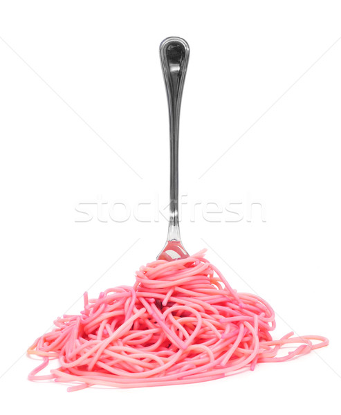 растительное спагетти вилка белый продовольствие Сток-фото © nito