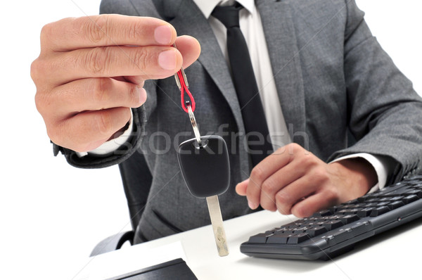 man in an office giving a car key Stock photo © nito
