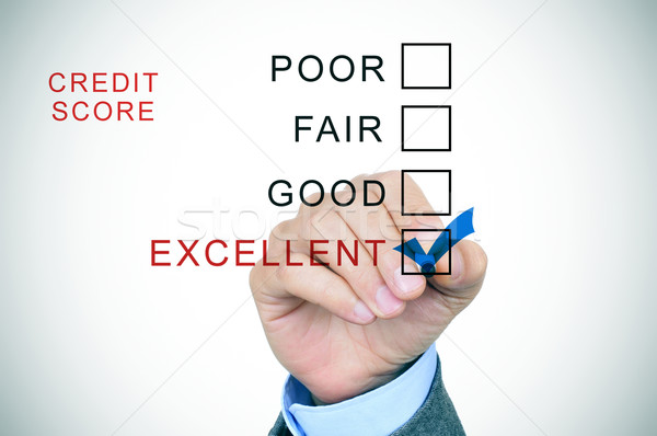 marking excellent in the ranges of the credit score Stock photo © nito
